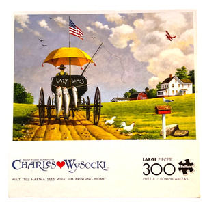 Charles Wysocki Puzzle New 300 Pcs  Wait Till Martha Sees What I'm Bringing Home